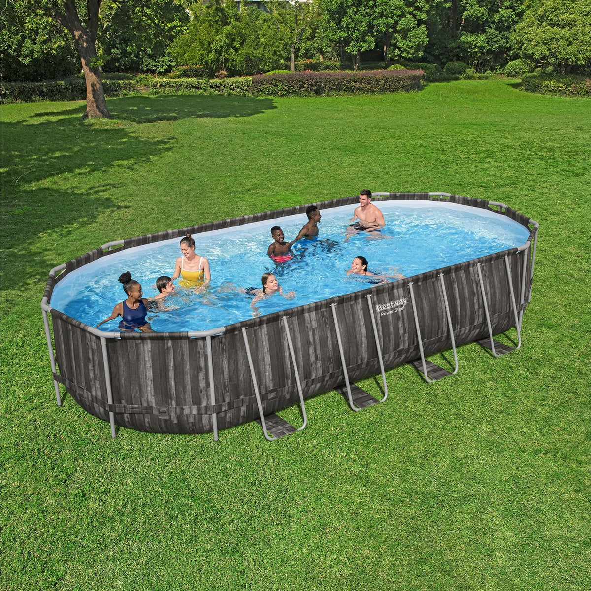 24' x 12' x 52" Oval Above Ground Swimming Pool Set Q51024
